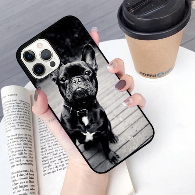 Black French Bulldog Dog Phone Case Cover For iPhone 17 Air 16 15 14 Plus 13 12 11 Pro Ma Apple  Shell Coque