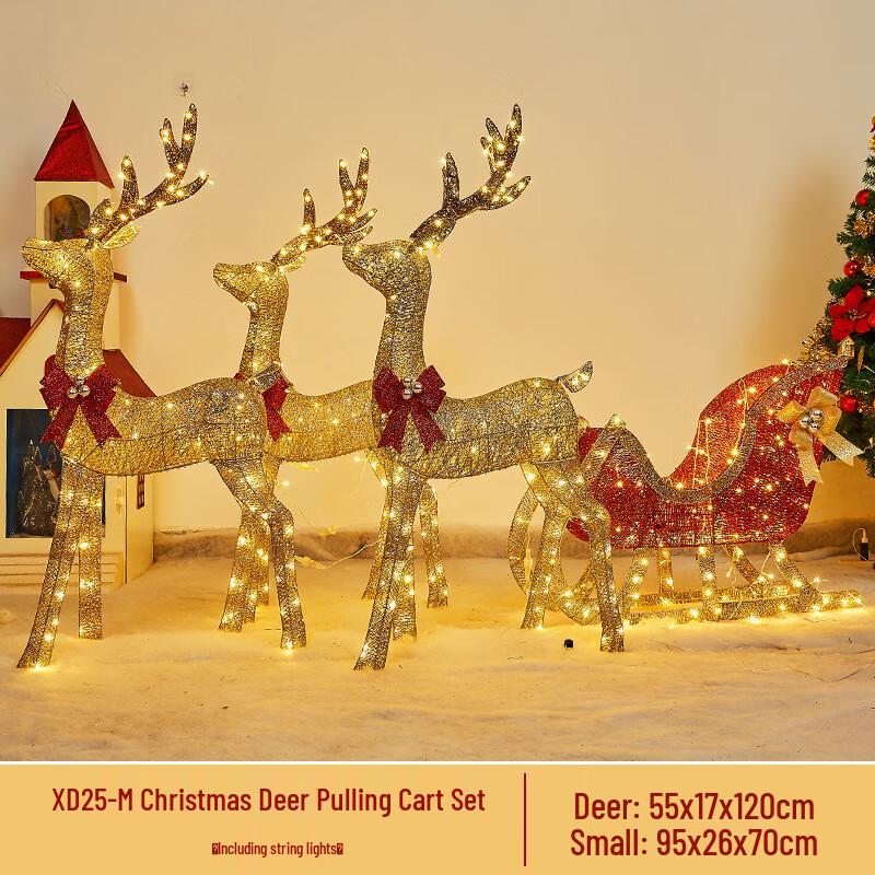 Christmas Glowing Deer Decoration Set