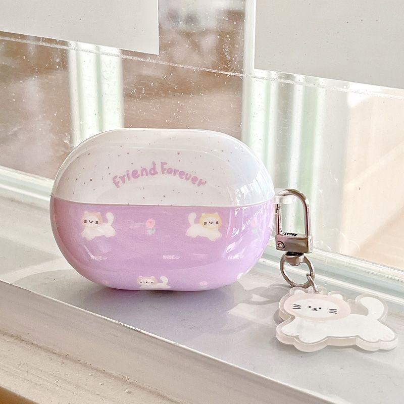 

Fresh Green Dog for Huawei Freebuds6i/5i Protective Case Pro3 Cartoon Freeclip Ear Clip Wireless Bluetooth 4e Earphone Case SE2 Huawei freebuds5i [Purple Xiao Mao + Pendant]]