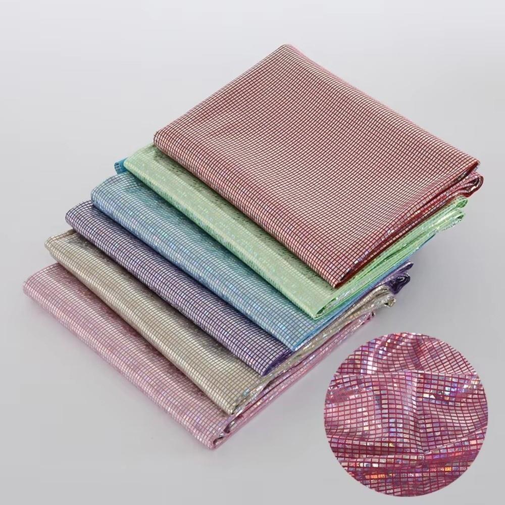 DIY 100x150cm Metallic Gold Foil Fabric Colorful Laser Apparel Cloth Shining Sewing Material Stage Performance Clothing