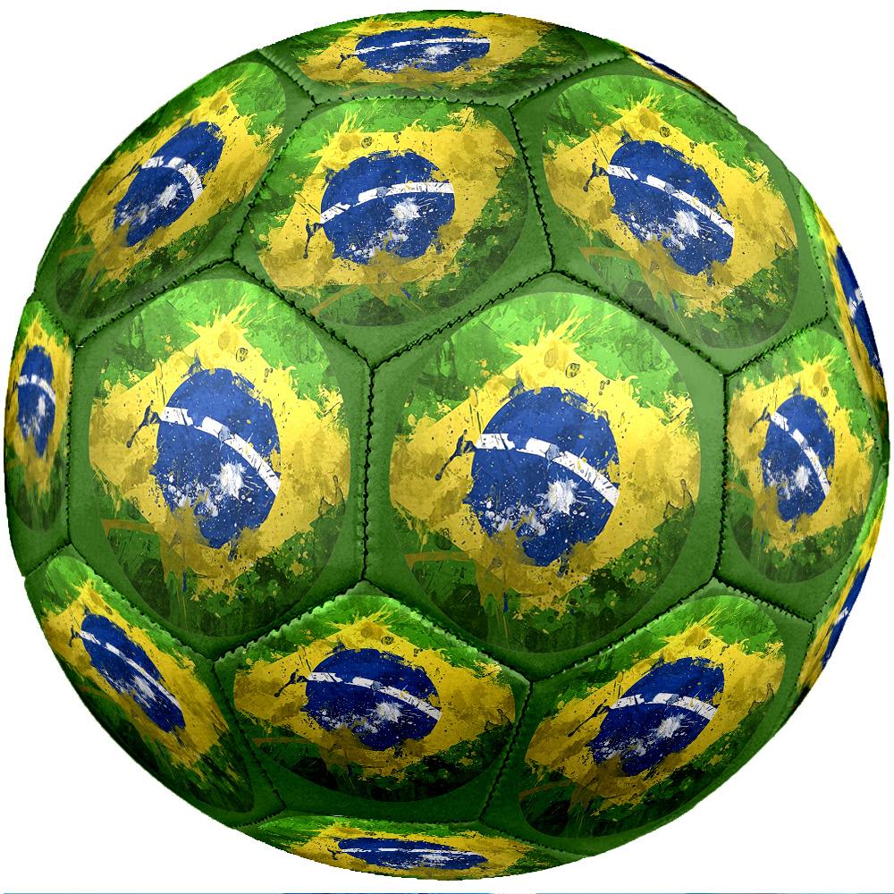 Brazil National Football Team Theme Soccer Ball Size 5 Soccer Ball Soft Touch Professional Training Football for Outdoor Sports