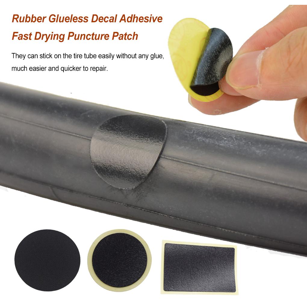 10 Sztuk Łatek na Przebicia Łatki do Opon Samoprzylepne Bez Kleju Zestaw Naprawczy Akcesoria do Rowerów Górskich Motocykli Odporne na Zużycie