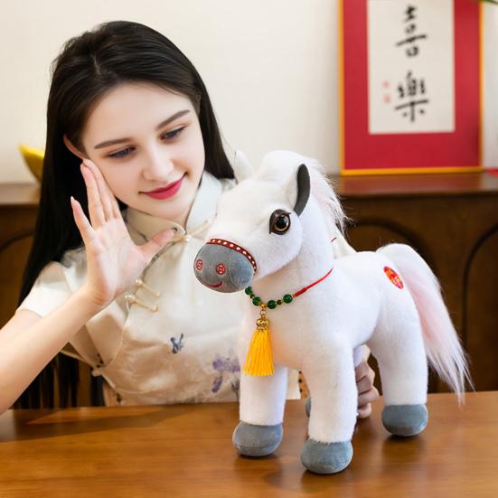 Horse Doll National Style Fabric Texture Auspicious Meaning Horse Figure Year of The Horse Blessings Soft Doll Toy