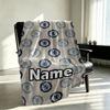 Custom Name Personalized football club F.C Print Blankets, Home Decor, Bedroom, Sofa, Camping, Couch, Gifts for Birthday Christmas