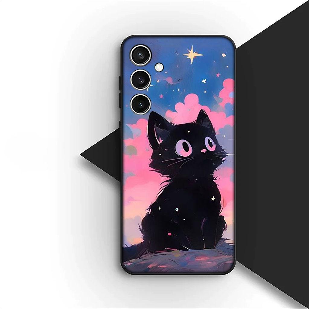 Phone Cover for Apple iPhone 17 Air 12 13 Pro Max Mini ProMax 7 + 8 Plus 7+ 8+ Soft Silicone Case Eyes Cat Meow Kitten Paw
