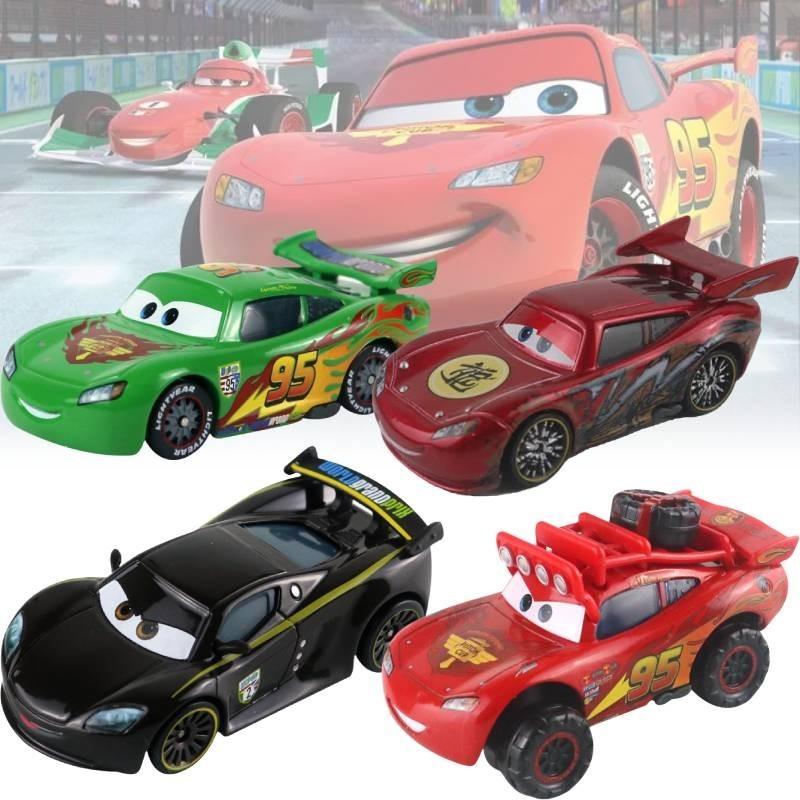 Alloy Racing Car Toy Collection Featuring Mater Orange Bad Guy And Lightning Mcqueen