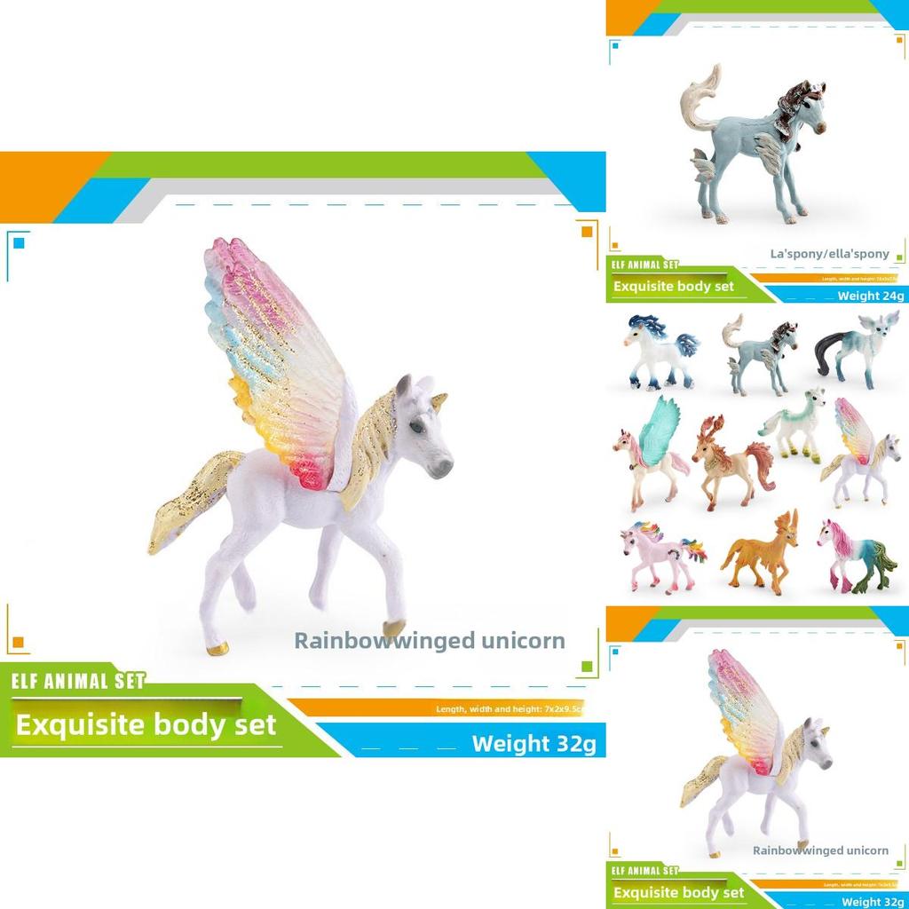Fantasy Pegasus Pvc Model Kids Animal Figurine For Playroom Decor