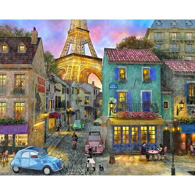 Diamond Embroidery Full Round Diamond Painting Cross Stitch Scnery of Tower Picture Rhinestones