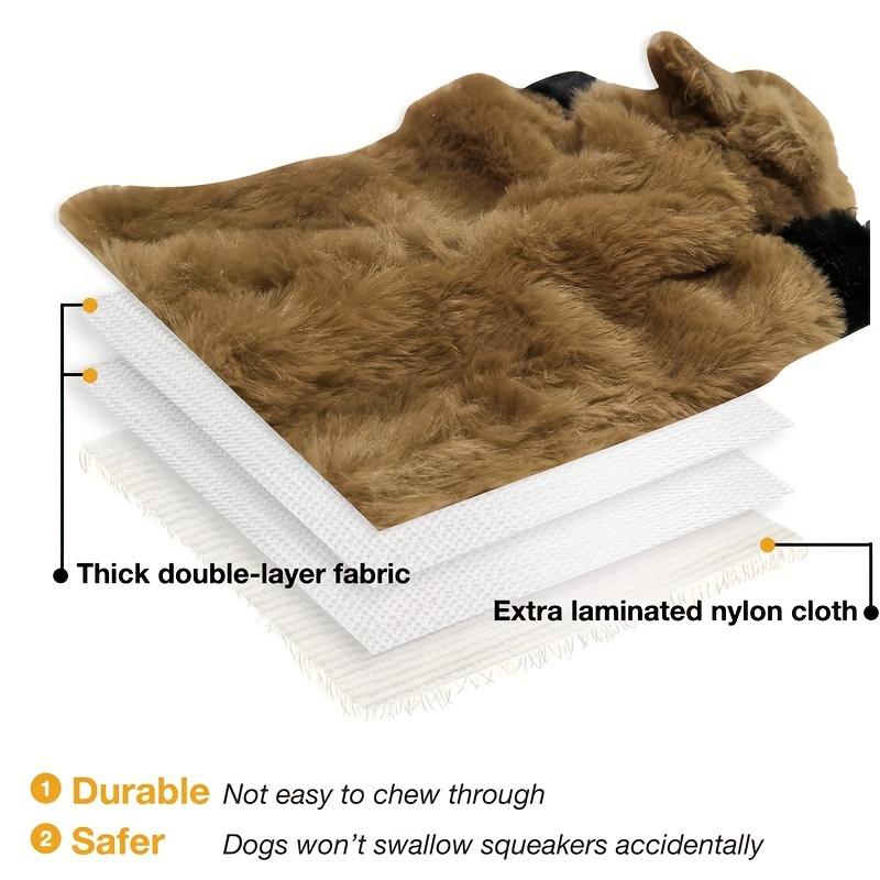 Quietschspielzeug für Hunde aus doppelschichtigem, verstärktem Stoff in Knisterform, langlebiges Plüsch-Körperspielzeugset ohne Füllung für kleine und große Hunde – Waschbärenform