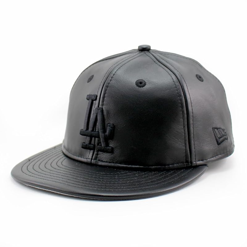 

[New Era] cap RC9FIFTY snapback Los Angeles dodgers MLB GENUINE LEATHER RETRO CROWN SNAPBACK CAP BLACKOUT LOS ANGELES DODGERS 950 hat crown Shohei