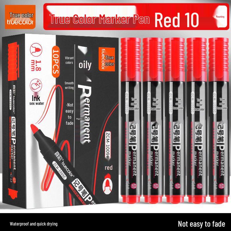 Waterproof Black Oil-Based Marker - Fade-Resistant, Thick Outline
