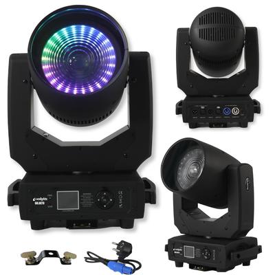 Evolights Galacto Moving Head Beam Wash Stage Lighting 120W Rgbl Led + 24X0.1W Rgb Smd5050 Led Ring Effect