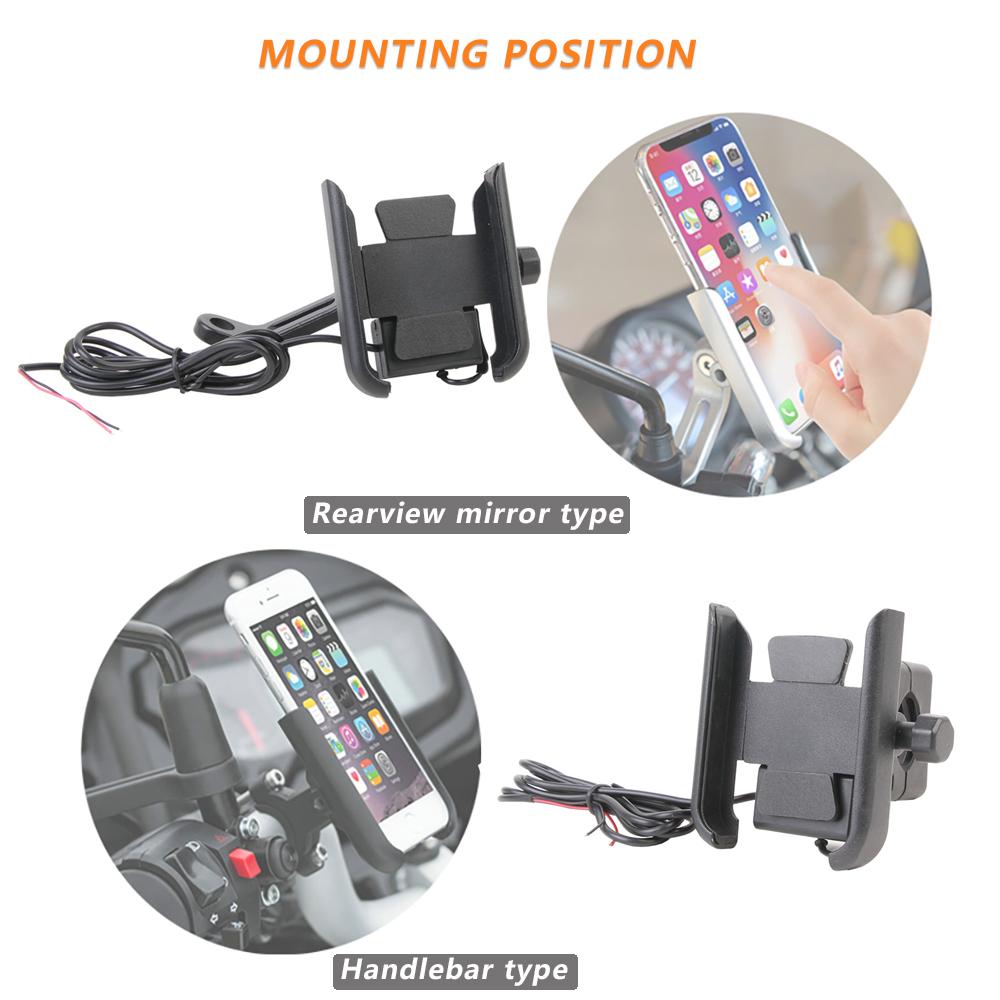 Motorcycle Phone Holder With USB Charger For Honda CMX250 CMX500 CMX300 CMX1100 CMX 250 500 300 1100 Rebel