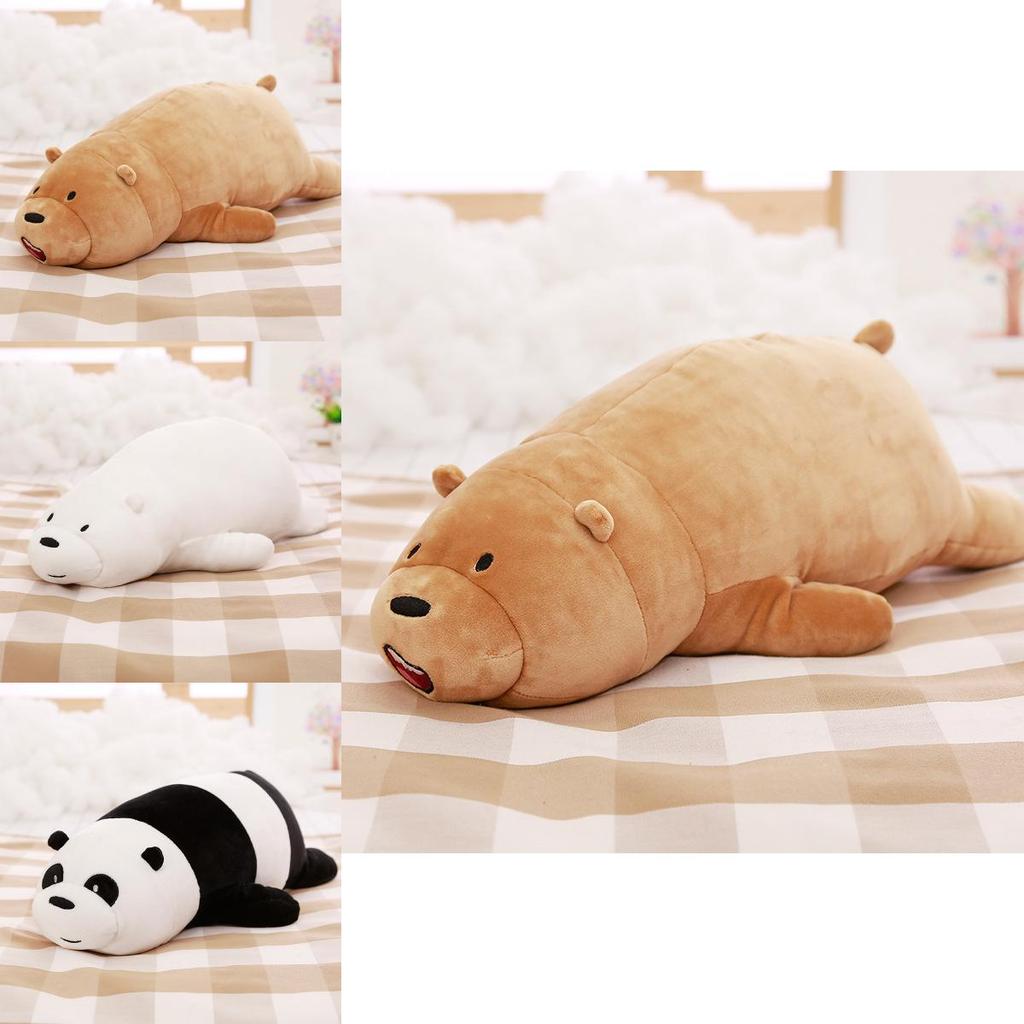 We Bare Bears Pillow Cartoon Bear Grizzly Bear Panda Soft Stuffed Plush Toy Doll Perfect Gift Option