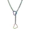 Double Heart Punk Cuban Adjustable Women's Choker Necklace