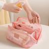Women's Portable Storage Toiletry Organizer Bag Mesh Transparent Makeup Bag Large Capacity Tote Multifunctional Makeup Case