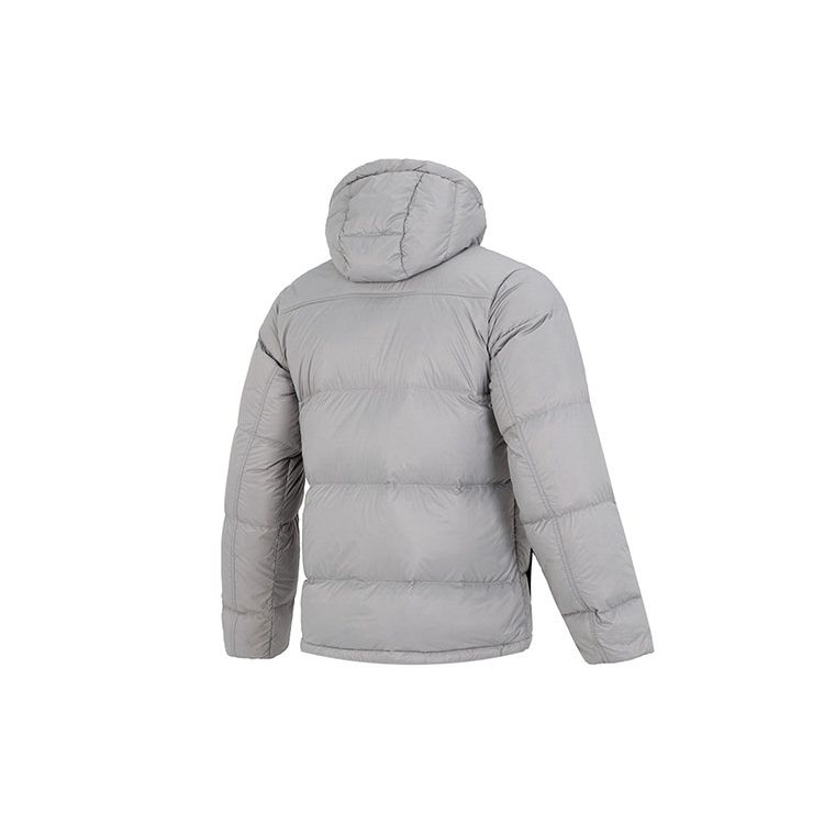 Under Armour Cgi Down Jacket Solid Logo Sports Hooded Down Coat Men Outerwear Light-Gray 1375437-294