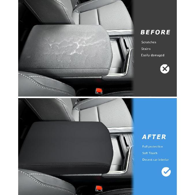 INTGET For 2024 2025 2026 Lexus GX 550 Center Console Cover Leather With Thin Pad Center Arm Rest Cover Middle Console Protector For Lexus GX 550