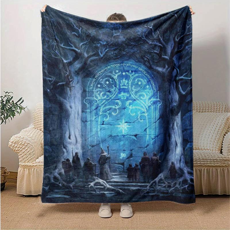Enchanted Forest Portal Fantasy Wall Art PrintPrint Blanket, Soft Blanket For Sofa Office Bed And Travelling Daughter Birthday Gift esj383
