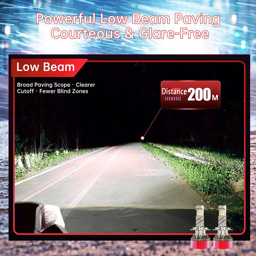 2 Stück H7 H4 LED-Scheinwerferlampen 6500K H1 H8 H11 LED 9005 HB3 9006 HB4 Auto Lampe 120W 60000LM 9012 Hir2 Hohe Leistung Canbus 30SMD CSP Chips Scheinwerfer