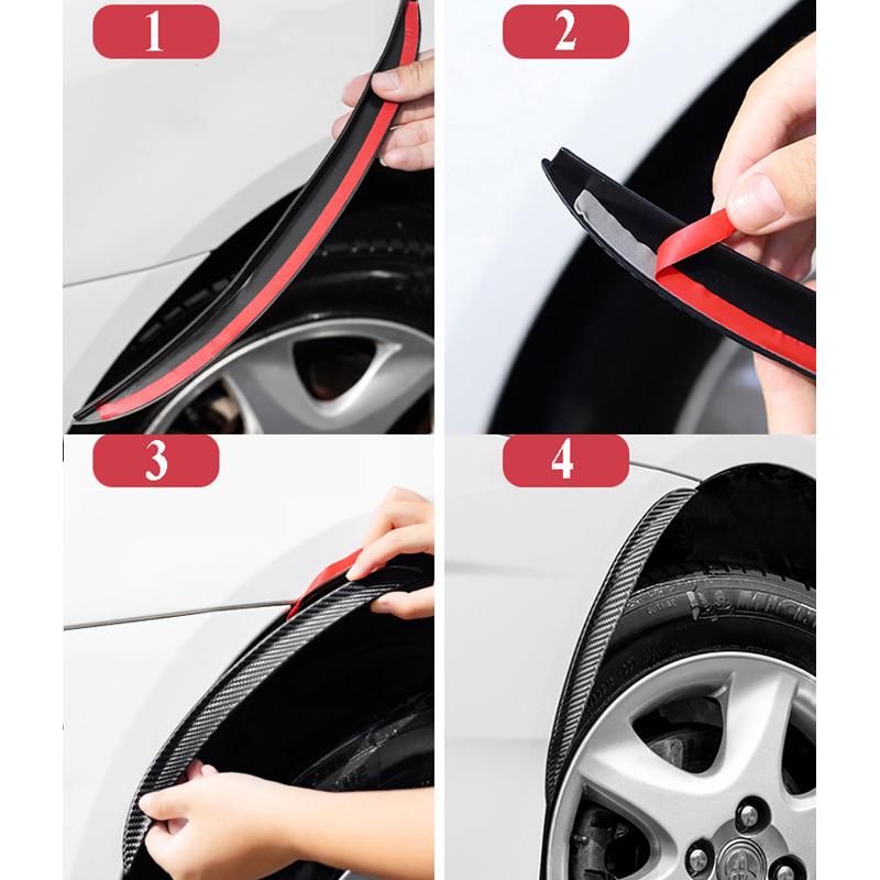 Universal Car Fender Flare Wheel Eyebrow Arch Trim Protector For Bmw E60 E36 F10 F20 F30 Peugeot 206 207 Golf 6 7 Passat B8