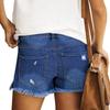 Damen Denim Klassisch Vielseitig High Waist Modische Shorts