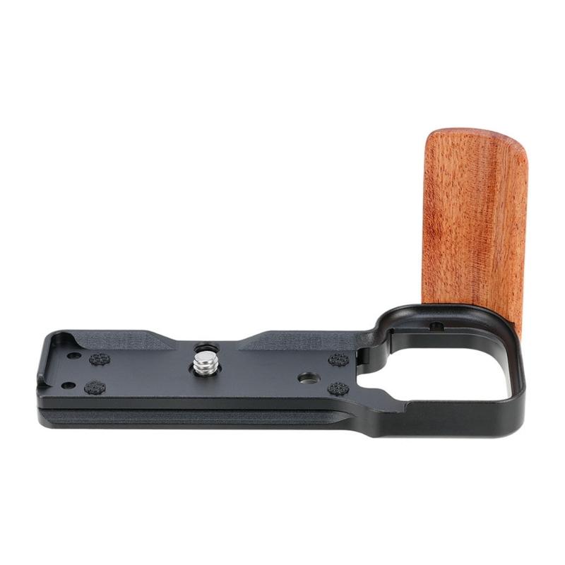 Wood Camera Handle Handgrip Quick Release Plate Compatible for ZVE10 Cameras Grip for Universal Use in Photography