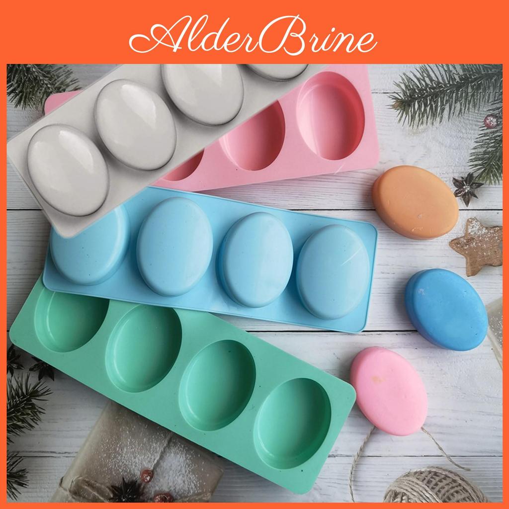 Holes Soap Mold 4 Silicone Oval Round Square Diy Soap Making Mould Homemade Mould Decoration Wax Candle Cake Tools