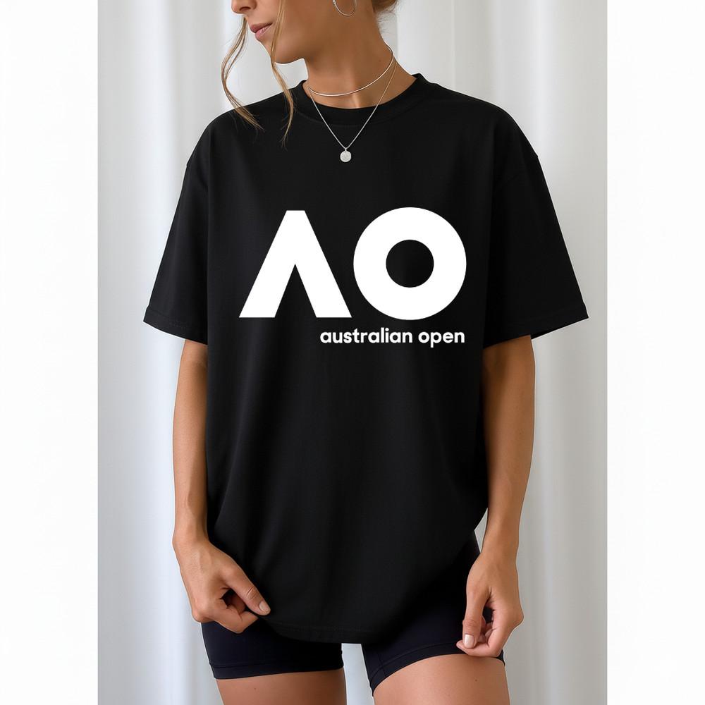 Australian Open Tennis Logo Men’s T-Shirt – US Size Tennis Fan Graphic Tee Unisex T-Shirt S