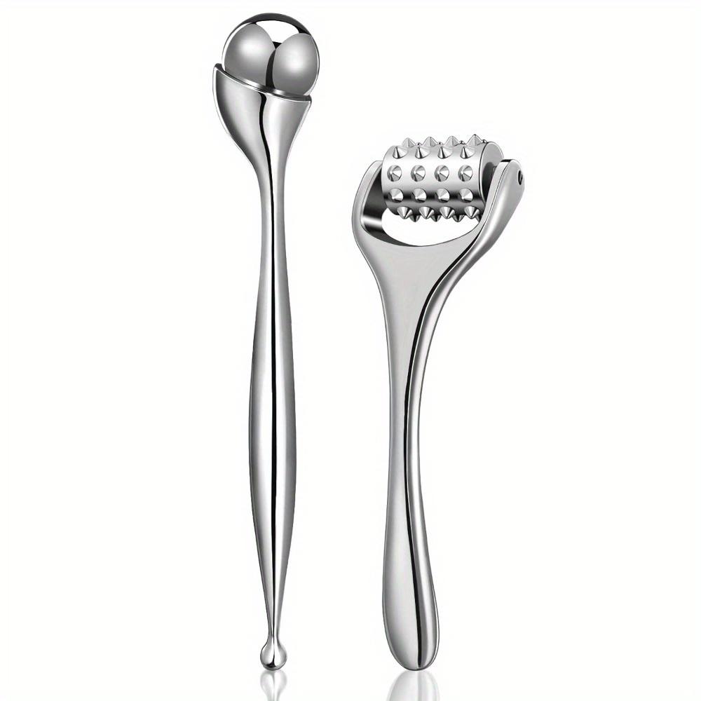 Stainless Steel Eye Massager & Face Rollers Face Massager Tool For Puffiness Eye Bags Ideal For Daily Facial Care Body Massager