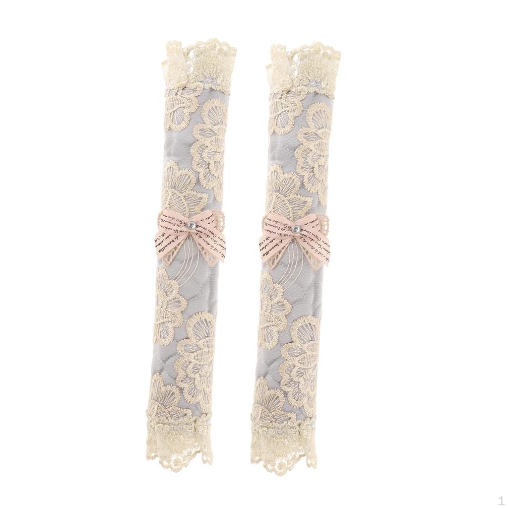 1 Pair Refrigerator Door Handle Lace Cover Kitchen Appliance Handles Gloves for Fridge Oven