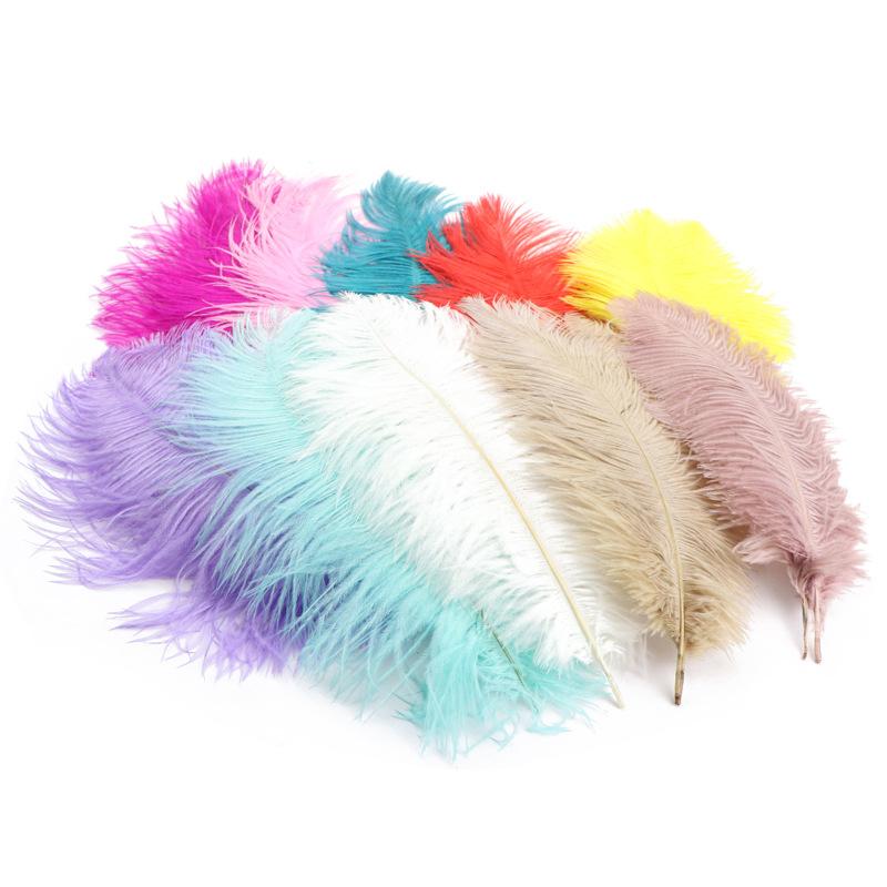 High Quality Ostrich Hair 35-40Cm Multi-Colored Decorative Feathers, Stage Room Flower Arrangement Feathers