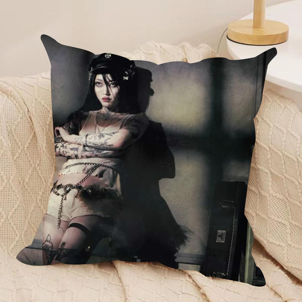 Yeule Evangelic Girl Cushion Cover Silky Short Plush DoubleSided Printed Pillow Case for Sofa All Seasons Home Decor Gift