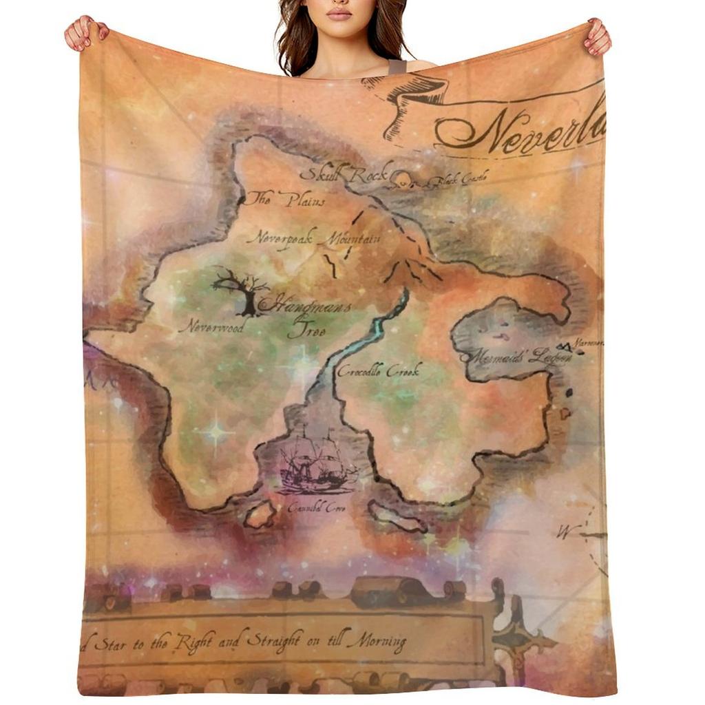 Neverland Map Throw Blanket for sofa Picnic Tourist Heavy Blankets