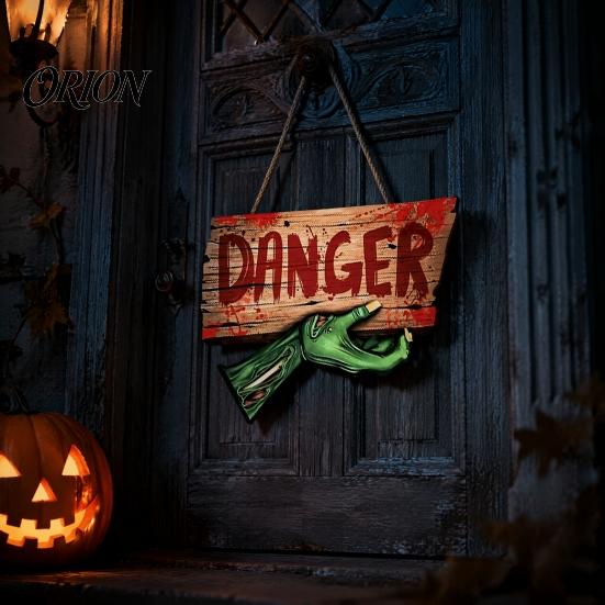 Striking Halloween Visual Effects Decoration Hanging Sign, Festive Party Wooden Decorative Plaque, Easy Modern Room Decorations Hang Decor for Indoor