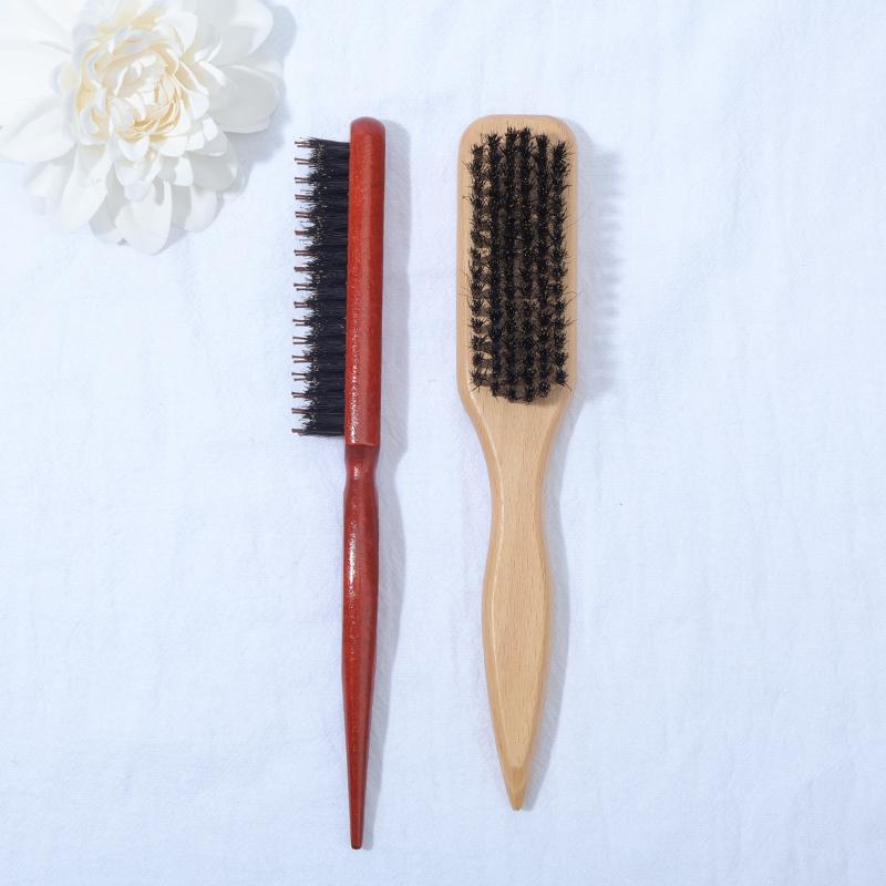 2pcs Pointed Tail Brush Set, Create a Smooth Ponytail + Smooth Hair, Easily Control the Flowing and Edges