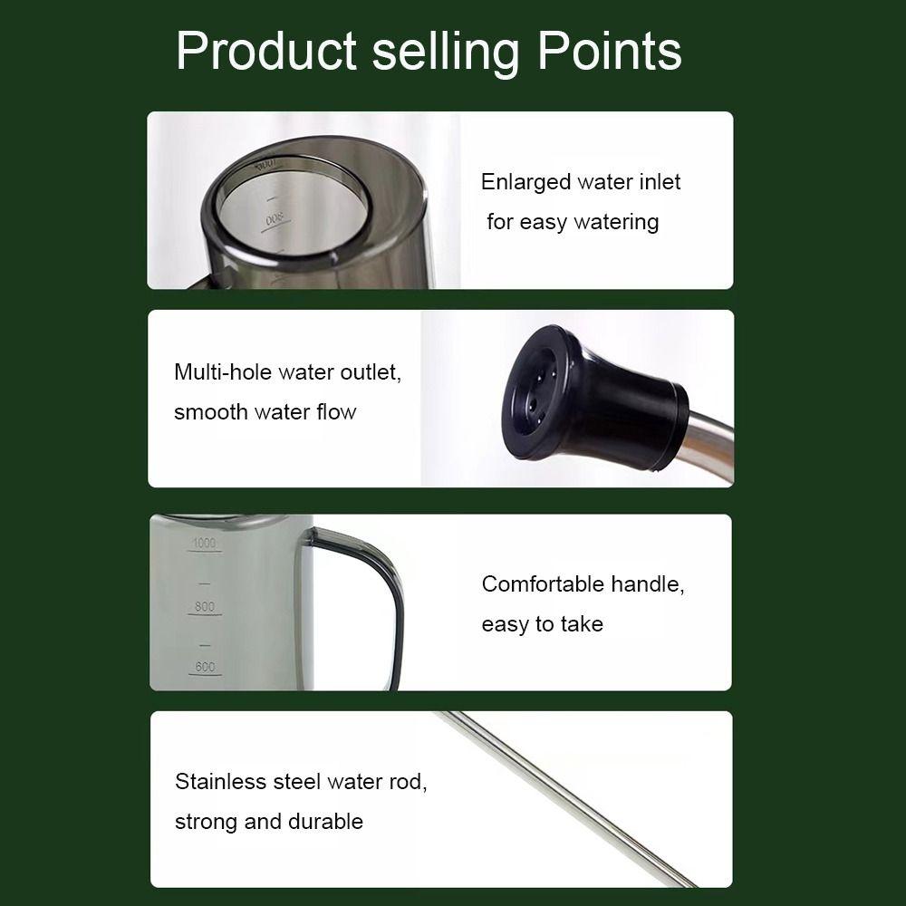 1.5L/2L Garden Watering Can Long Nozzle Watering Kettle  Office Indoor Gardening Houseplants