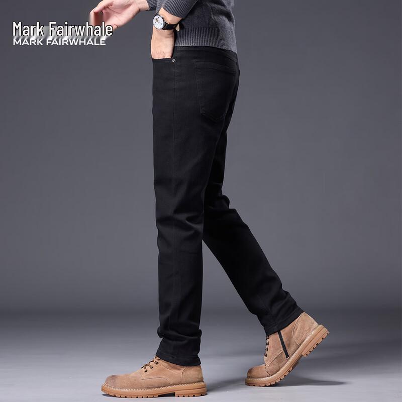 Mark Fairwhale Men's Straight Fit Washed Stretch Denim Jeans