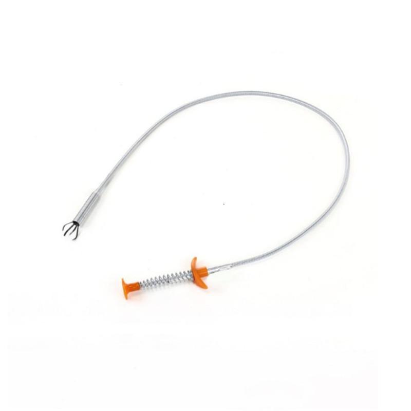 

Гибкая труба-пружина для слива 60 см, инструмент для прочистки раковины, инструмент для прочистки слива кухонной раковины, инструмент для прочистки слива