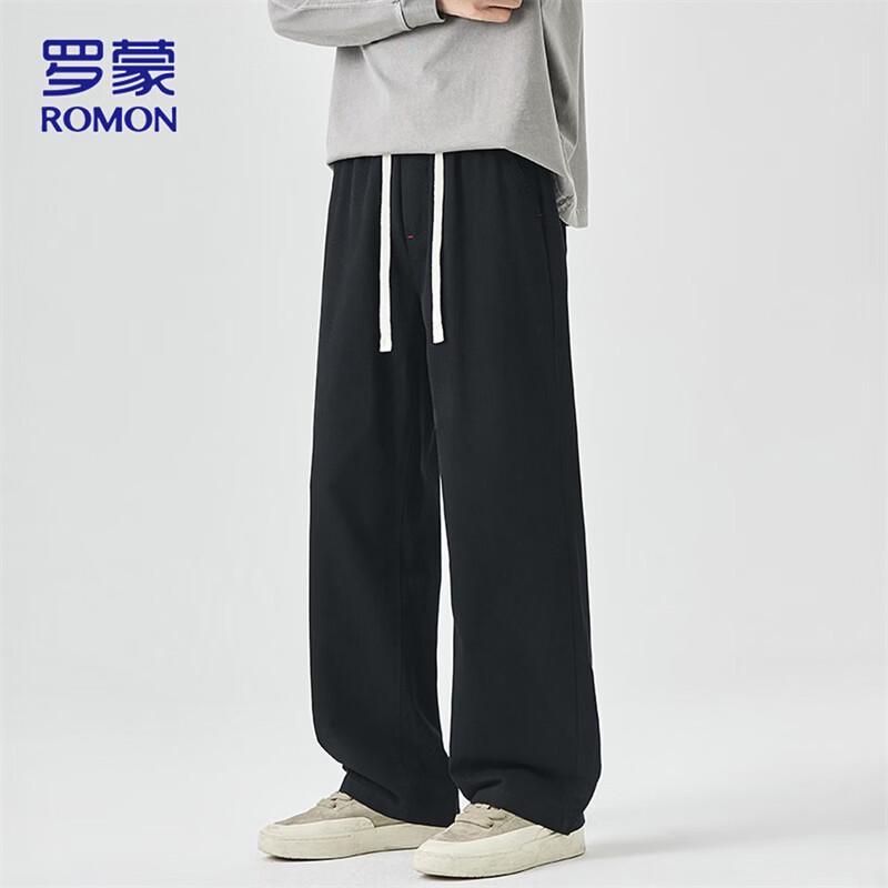 ROMON Men's Loose Straight-Leg Casual Pants