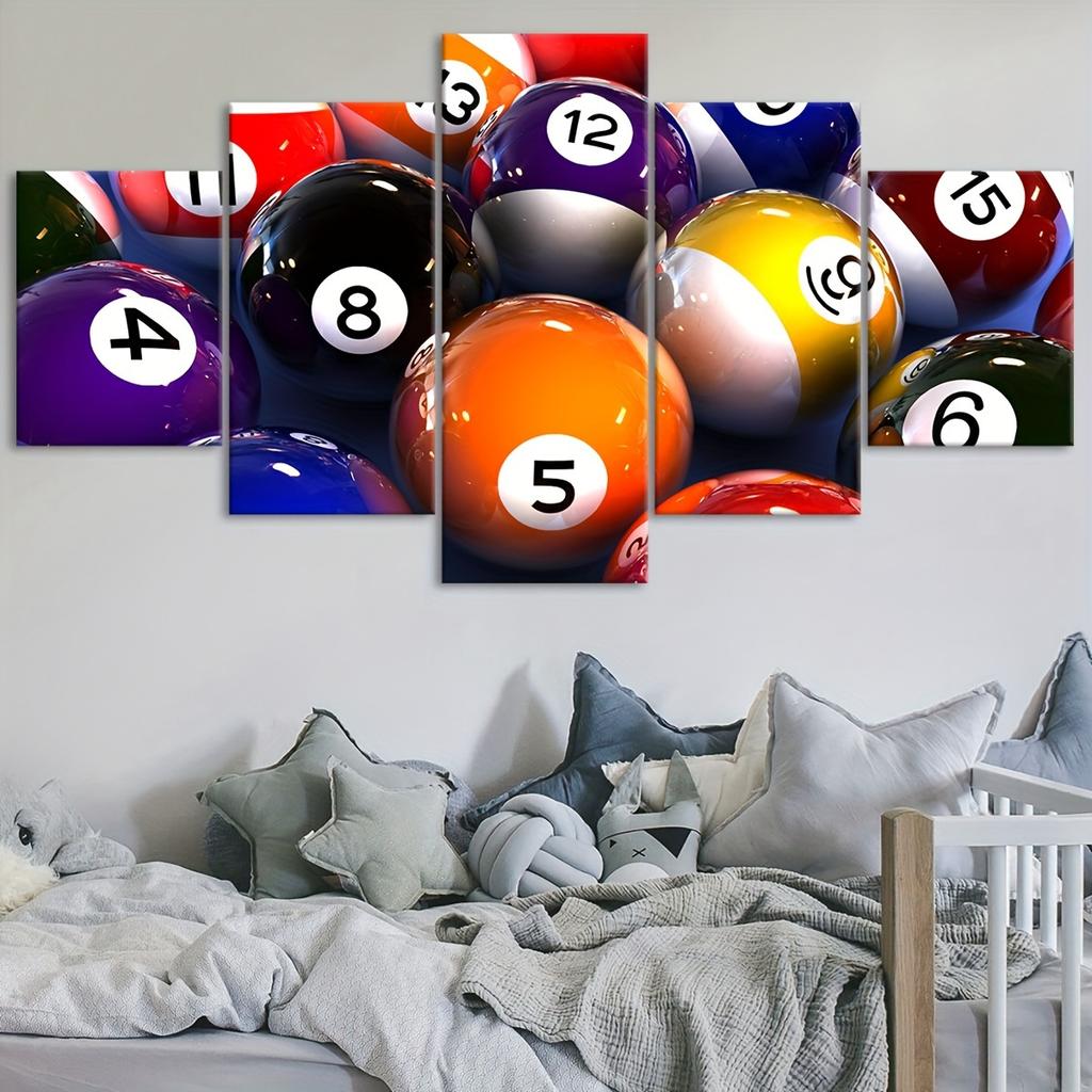 Poster Tavolo da Biliardo, Adatto per Soggiorno, Decorazione Casa, Arte a Tema Sportivo, Appassionati di Giochi e Intrattenimento, Senza Cornice