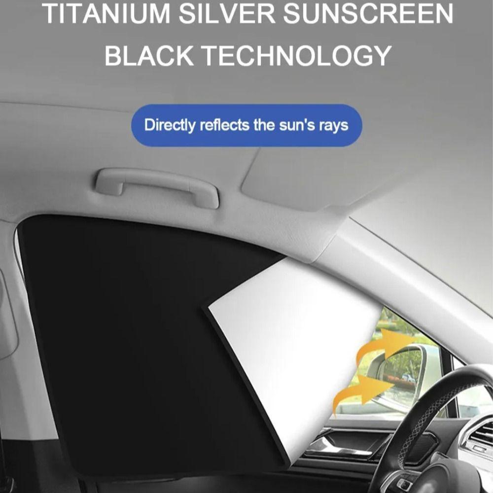 Double Sided Magnetic Car Curtain Magnetic Opaque Car Sun Shade Car Side Window Curtain  Sedan