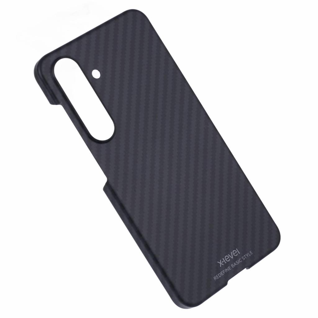 X-LEVEL Pro Samsung Galaxy S25+ Pouzdro Textura karbonových vláken Tvrdý PC Kryt na telefon Odolný proti nárazům