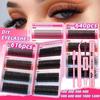 Premium DIY Mixed Cluster False Eyelash Set - 547 Dense, Curled Segments for a Customized Look