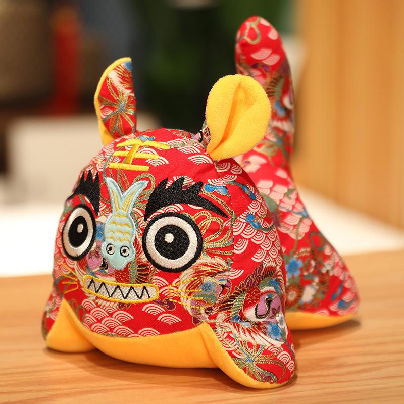Tiger Zodiac Folk Craft Plush Doll