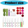 Wool Felted Set 7/9/10 Color Needle Felting Set with Felting Needle Felting Pad Wool Roving Wood Handle for Beginner