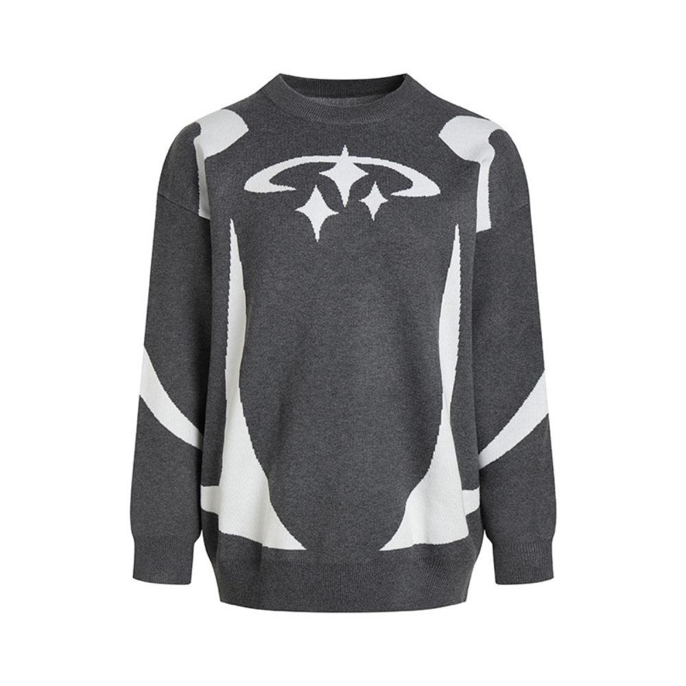 Women Polyester Casual Sweaters Long Sleeve Fashion Print Soft comfortable Skin-friendly Knitwear Loose Pullovers