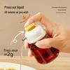 Compact Glass Oil and Vinegar Bottle - Food-Grade, Press-Type, Perfect for Sesame Oil and Soy Sauce