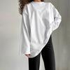 Women's Crew Neck Long Sleeve Oversized T Shirt Solid Color Casual Basic Top