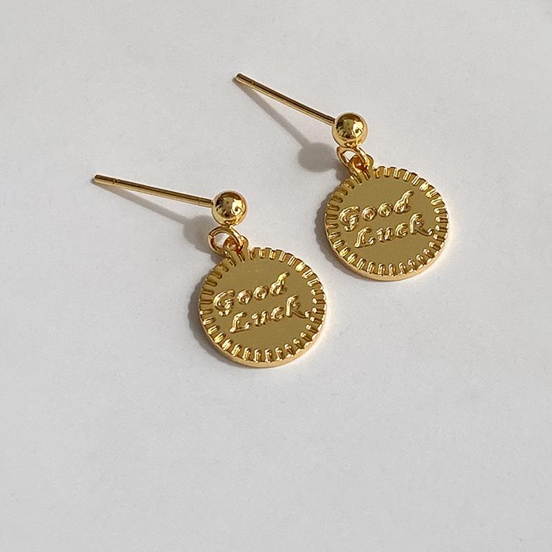 Trendy Fu s925 Sterling Silver Gold-Plated Dangle Earrings - Luxury & Versatile Design for Women